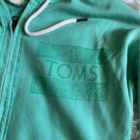Toms X Target Lightweight Hooded Jacket Zipped Front Green Womens Size Small - Picture 4 of 9